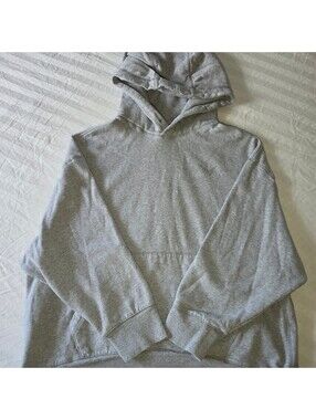 Victoria's Secret Gray Rhinestone Logo Hoodie Sweatshirt Size L